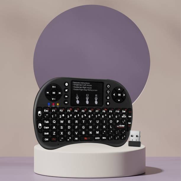 GUGGU Bluetooth (Wireless Keyboard) USB Rechargeable Keyboard With Pocket Size F496 Wireless Thumb-size Multi-device Keyboard Compatible with Tablet