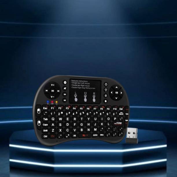 SACRO Bluetooth (Wireless Keyboard) USB Rechargeable Keyboard With Pocket Size D437 Wireless Thumb-size Laptop Keyboard Compatible with Laptop