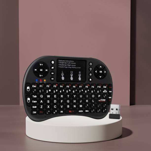 FRONY Bluetooth (Wireless Keyboard) USB Rechargeable Keyboard With Pocket Size A373 Wireless Thumb-size Multi-device Keyboard Compatible with Tablet
