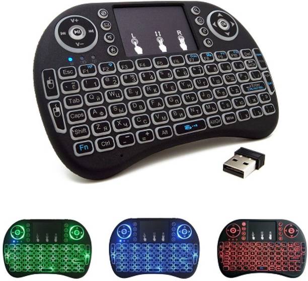 ROAR AJ_817A_MINI WIRELESS KEYBOARD WITH TOUCHPAD/BACKLIT LIGHT &WIRELESS MOUSE COMBO Wireless Handheld Multi-device Keyboard Compatible with Desktop, Laptop, Mac