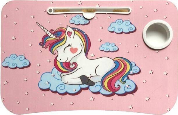 The Haridham Enterprise Multi-Purpose Laptop Desk for Study and Reading with Fold able Non-Slip Legs Solid Wood Study Table