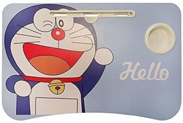 The Haridham Enterprise Multi-Purpose Laptop Desk for Study and Reading with Fold able Non-Slip Legs Engineered Wood Study Table