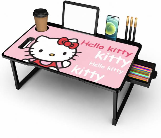 OXXIHOME Kids Folding Study Table Wood Portable Laptop Table