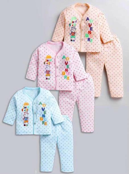 Baby Boys & Baby Girls Party(Festive) T-shirt Pyjama