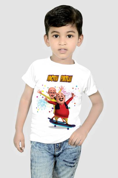 HouseOfCommon Boys & Girls Typography, Printed Cotton Blend Regular T Shirt