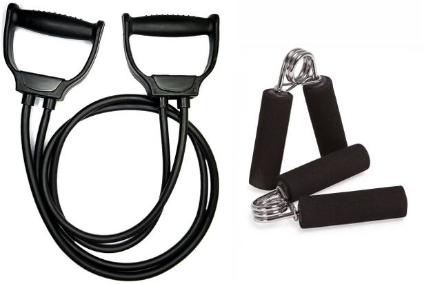 Fitnesstricks Combo of Double Toning Tube & 2 Foam Hand Gripper Fitness Accessory Kit Kit