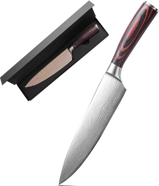 Kneefcy 1 Pc Stainless Steel Knife Kitchen Knife with Wooden Handle | Stainless Steel Blade for Slicing & Chopping