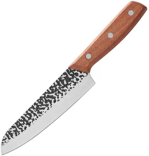 Kneefcy 1 Pc Stainless Steel Knife Wooden Handle Knife Stainless Steel Knives for Fruits, Vegetables and Meat