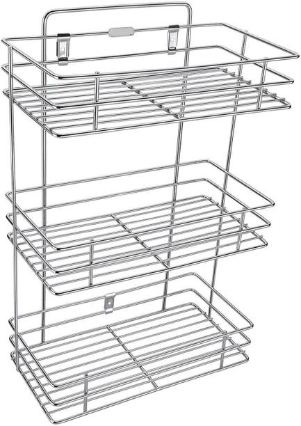 Kombuis Kitchenware Utensil Kitchen Rack Steel 3 Layer Wall Mount Stainless Steel Multipurpose Storage Rack/Shelf, Kitchen Rack
