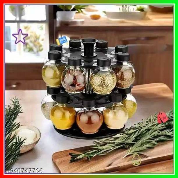 Pipasa Fruits/Vegetables Kitchen Rack Plastic spice rack black n111