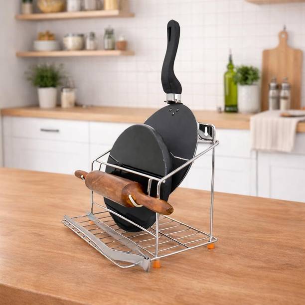 ZOOMPLUS Chakla/Belan Kitchen Rack Steel