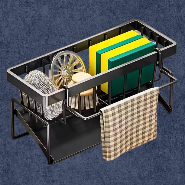 Neelmohi Dish Drainer Kitchen Rack Steel Kitchen Sink Storage Organizer Unit