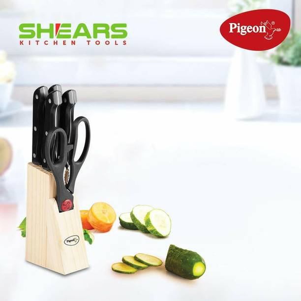 Pigeon 6 Pc Stainless Steel Knife Set Shears 6 piece Kitchen Tool Set