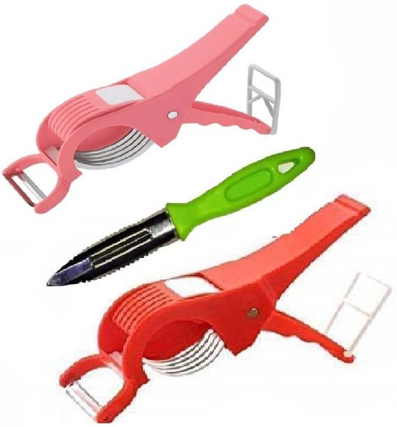 winger Combo of 2 in 1 vegetable cutter and 1 straight peeler Vegetable & Fruit Chopper