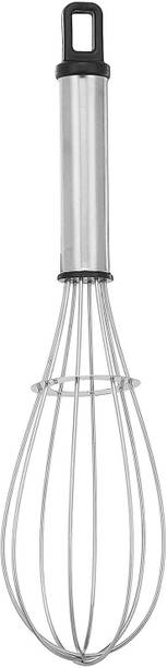 ओमोर्टेक्स Stainless Steel Whisk Eggs, Cream, Milkshake, Lassi, Buttermilk, Soup, Coffee स्टेनलेस स्टील बैलून व्हिस्क सिल्वर रसोई उपकरण सेट
