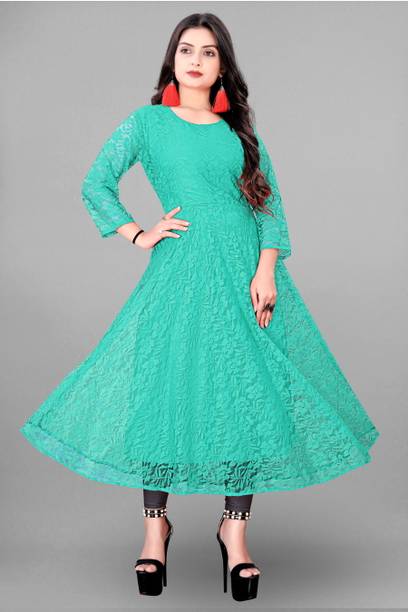 New Takshvi Fashion Women Self Design Anarkali Kurta