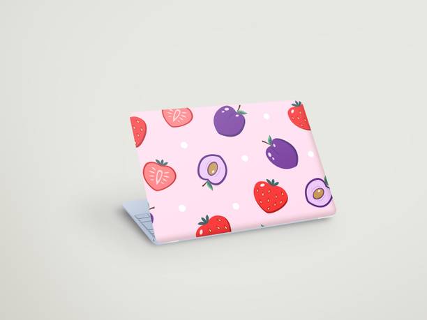 ARTOLIC Plum And Strawberry Laptop Skin 12x18 Full Back Cover Vinyl Sticker Vinyl Reusable Laptop Skin Compatible for 15 inch