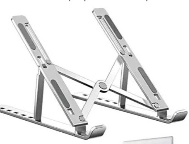 Oryon almunium adjustable ALUMINIUM LAPTOP STAND 1234 Aluminium Floor and Desk Stand Rotatable Laptop Stand with Adjustable Height Compatible with Universal Laptops