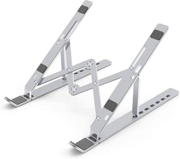 Pozet Aluminum Alloy Adjustable, Portable, Foldable, Ergonomic, Tablet Shailputri Laptop Stand_01 Laptop Stand Laptop Stand
