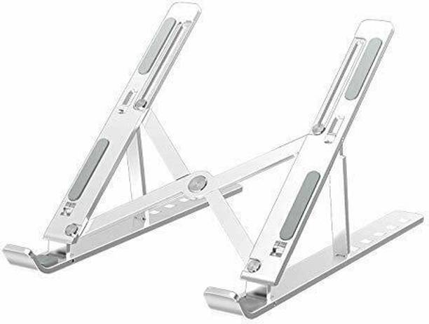 moreyaji Laptop Stand/Laptop Holder Riser/Computer Tablet Stand 6 Angles Adjustable Aluminum Ergonomic Foldable Portable Desktop Holder Compatible with MacBook All Other Notebook Laptop Stand Adjustable Computer Stand Ergonomic Portable Tablet Stand Foldable Compatible with MacBook (Silver) Laptop Stand