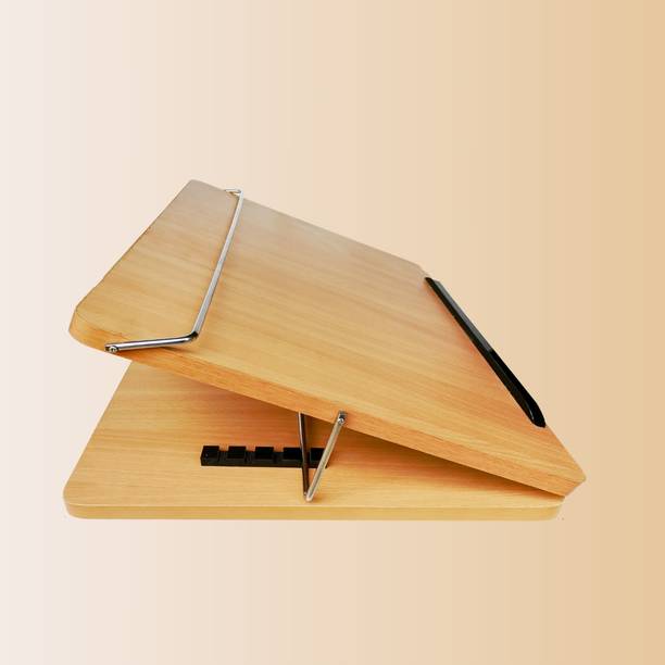 Goodwill Tech Portable Writing Pad Stand, Desk Accessories, and Table Top Elevator Wooden-Natural-15x21 Inch Laptop Stand