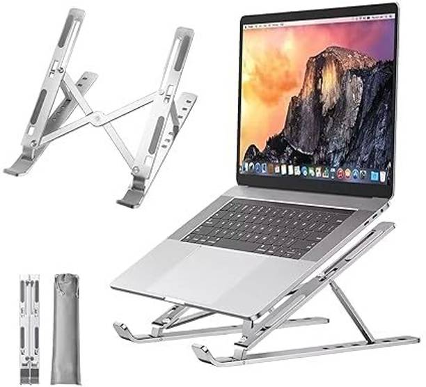 RizQmart rizqmart potable laptop stand Multi-Functional Laptop Stand Aluminium Floor and Desk Stand Rotatable Laptop Stand with Adjustable Height Compatible with Universal Laptops