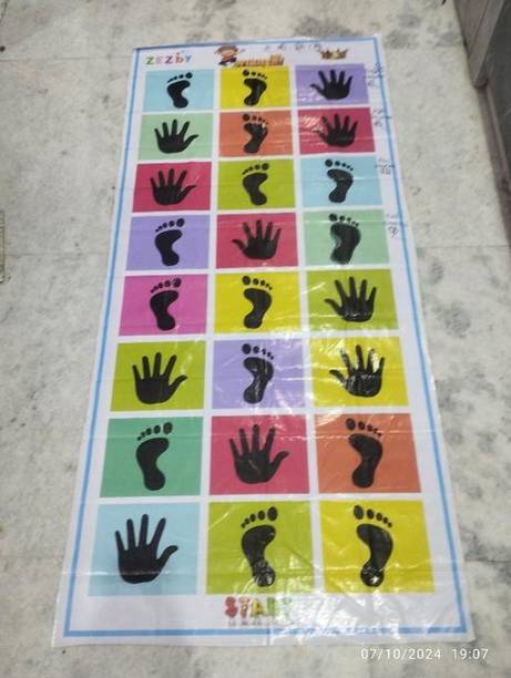 Nafhotoz Kids Hand and Footprint Hopscotch Mat Game