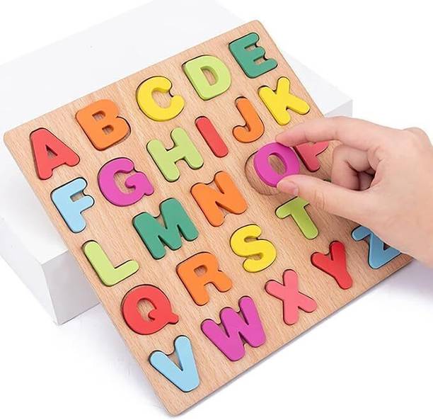 ZRIYOS Wooden Educational Creative learning A To Z English Alphabets Board Puzzle