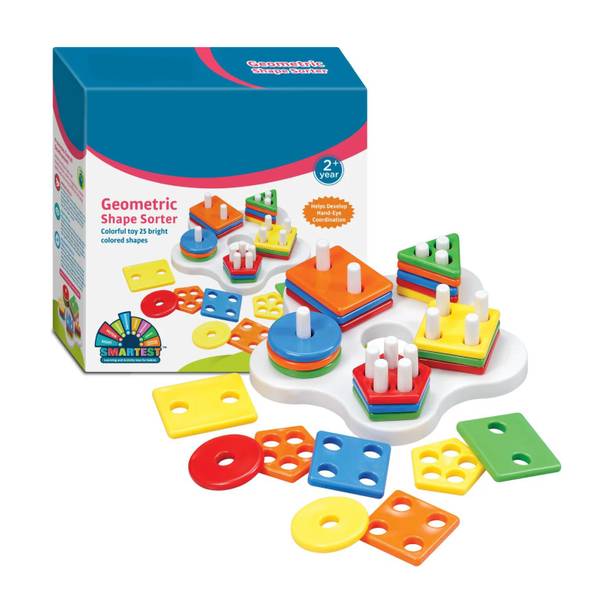 GAMLOID Geometric Shape Matching Four Column Blocks Educational & Learning Toys
