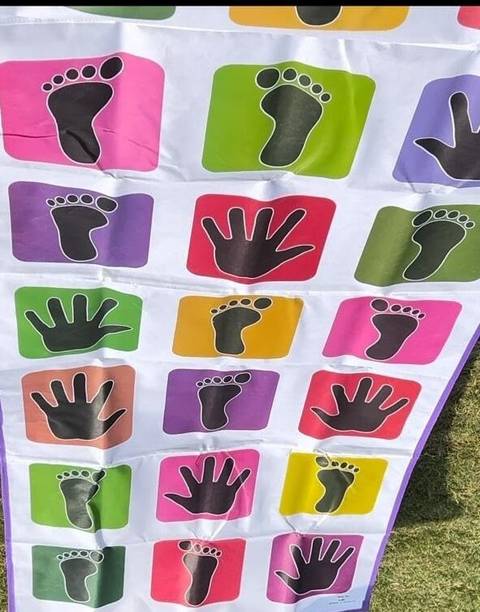 Ruffo Play Therapy Mat with Foot and Hand Prints