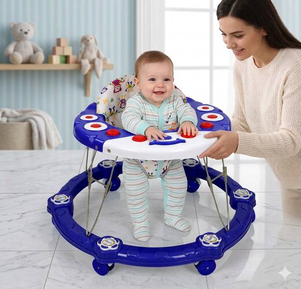baby tone Premium Musical Baby Walker for Kids with Comfortable Seat and Smooth Wheels