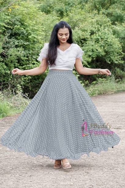 Polka Print Stitched Lehenga Choli