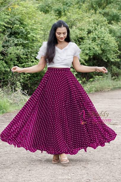 Polka Print Stitched Lehenga Choli