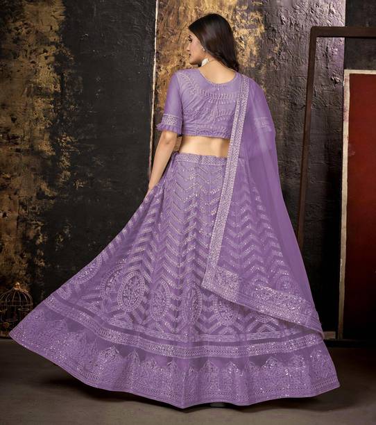 Cute Fellow Embroidered Semi Stitched Lehenga Choli - Image 2