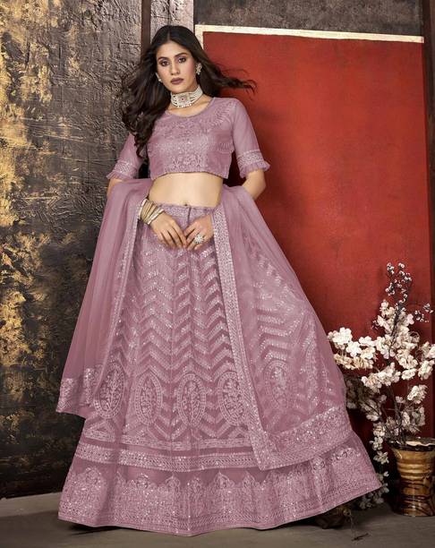 ZAALIMA FASHION Embroidered Semi Stitched Lehenga Choli - Image 3