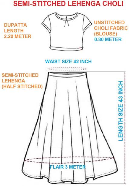 color bucket Embellished, Self Design Semi Stitched Lehenga Choli - Image 6