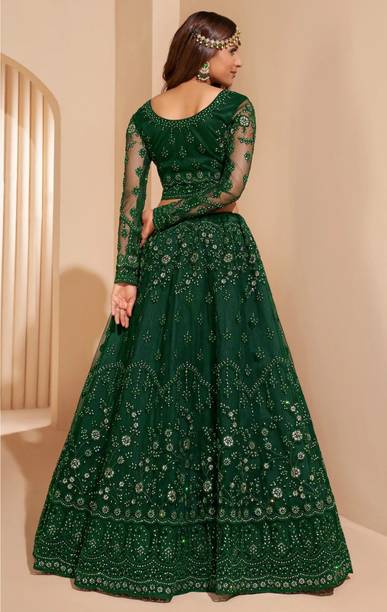 Cute Fellow Embroidered Semi Stitched Lehenga Choli - Image 2