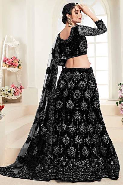 Cute Fellow Embroidered Semi Stitched Lehenga Choli - Image 2