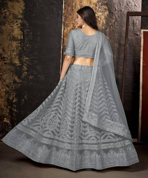 Cute Fellow Embroidered Semi Stitched Lehenga Choli - Image 2