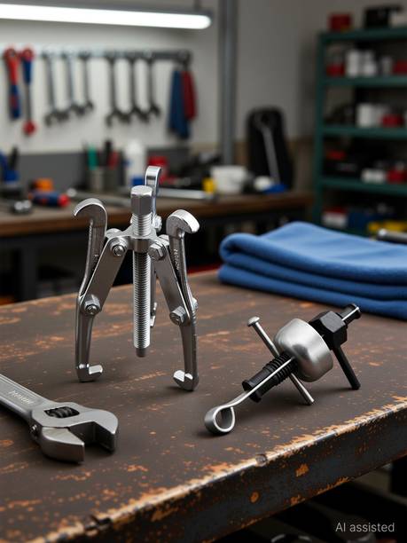 INPHATOOL INT_01 Heavy duty 2in1 Fan Bearing Puller and 3 Leg 4inch Bearing puller set Lever Tool