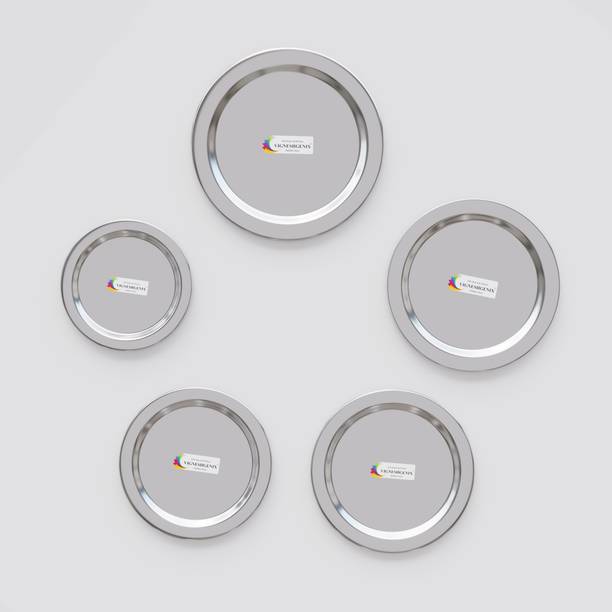 VIGSHRISE Stainless Steel Heavy Gauge Ciba/Lids/Tope Cover Set of 5 Pcs 7.48031 inch, 6.69291 inch, 6.29921 inch, 5.90551 inch, 5.11811 inch Lid Set, Pack of 5