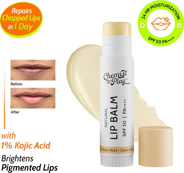 केमिस्ट एट प्ले Natural Lip Balm | Repairs Chapped Lips | Brightens Dark Lips | SPF 50 PA++++