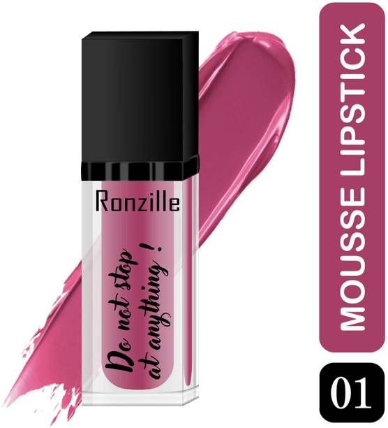 RONZILLE Liquid Mousse Lipstick Non Transffer Lasts Upto 12 hr. Shade 01 Vamtastic