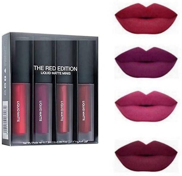 K3NTERPRISES The Red Edition Matte Mini Liquid Lipstick 4 Pcs Set