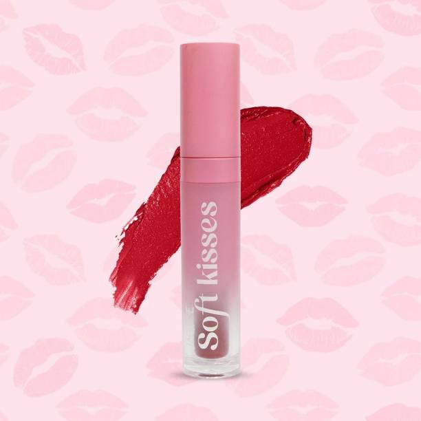 JAQULINE USA Soft Kisses Matte Liquid Lipstick & Silky-Smooth Texture Enriched with Vitamin E