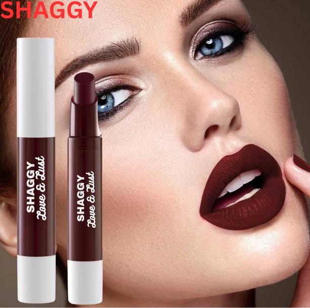SHAGGY Non Transfer,Longlasting Matte Crayon MAROON Lipstick),76