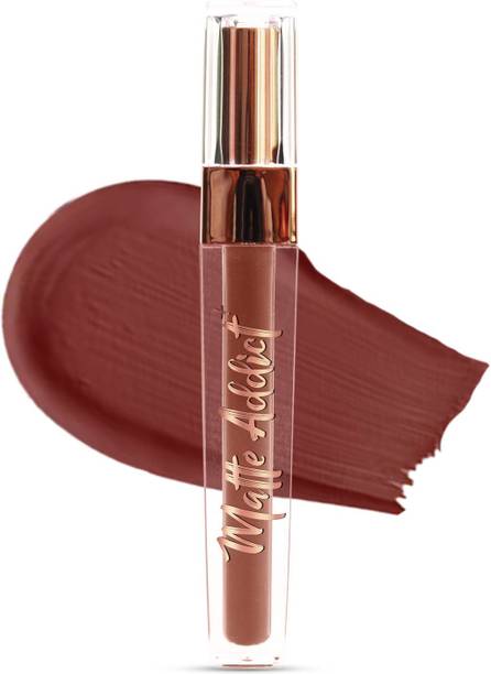 JAQULINE USA Matte Addict + Liquid Lipstick, 8Hr stay, Lightweight & Transfer proof