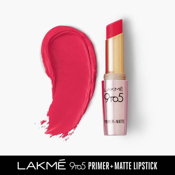 Lakmé 9To5 Primer + Matte Lip Color Lipstick - MR7-ScarletSurge