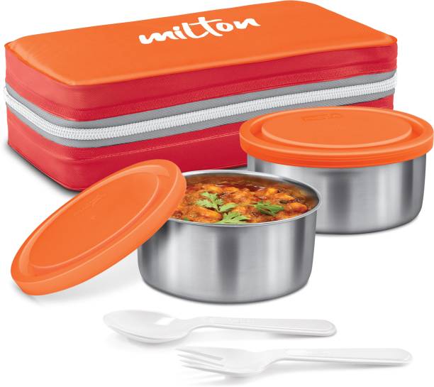 MILTON New Mini Lunch Insulated Tiffin 2 Containers Lunch Box