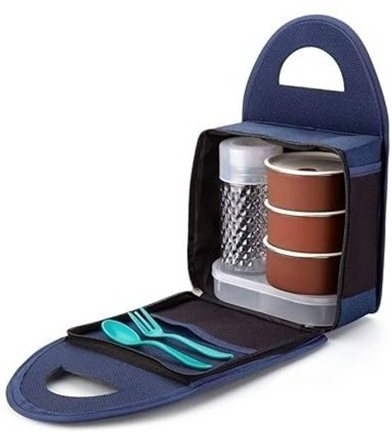 VSELL Stainless Steel Lunch Box with Bag for Office, Student , Women, Men, Girls 5 Containers Lunch Box